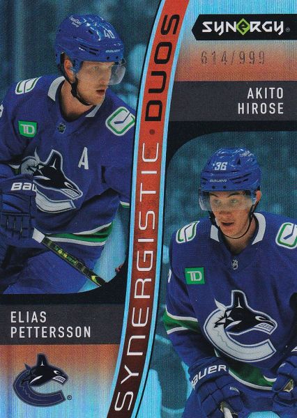 insert karta PETTERSSON/HIROSE 23-24 Synergy Synergistic Duos Star-Rookie /999